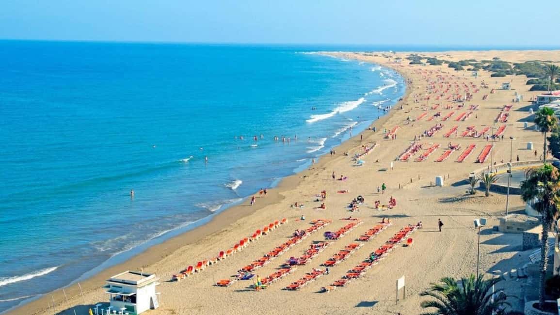 e-Scooter Step Kickstart Guided Tour: Sightseeing Maspalomas - Maspalomas Oasis: the small lagoon that changes the mood