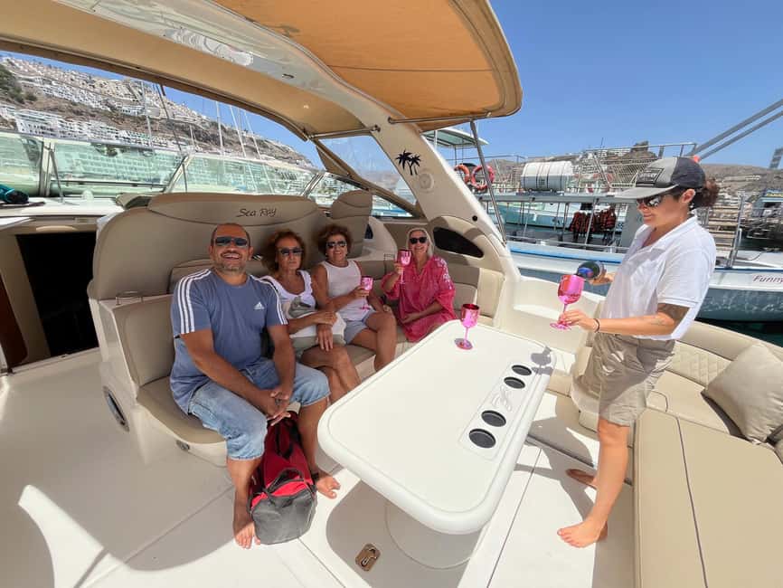 Gran Canaria: Shared yacht excursion with beverages, lunch and snorkeling - Mogán cove time: snorkeling and paddle surfing without the rush