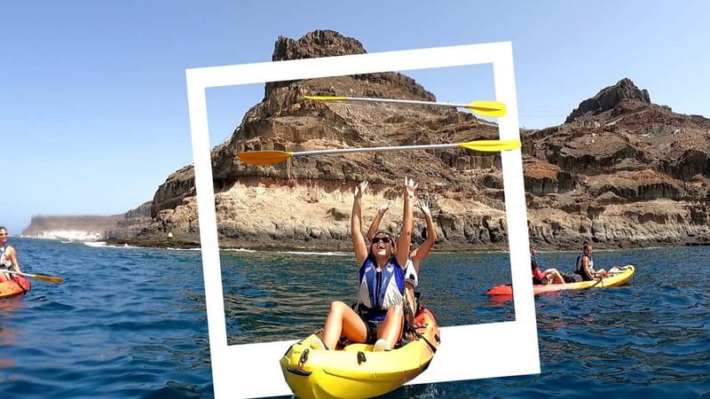 Puerto Mogán: Guided Adventure Kayak Tour in Caves & Snorkel - Paddling the Mogán Cave System: Volcanic Rocks From the Waterline
